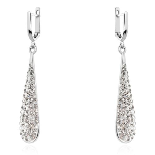 Сребърен комплект обеци и медальон с кристали от Sw® SKM119 Crystal