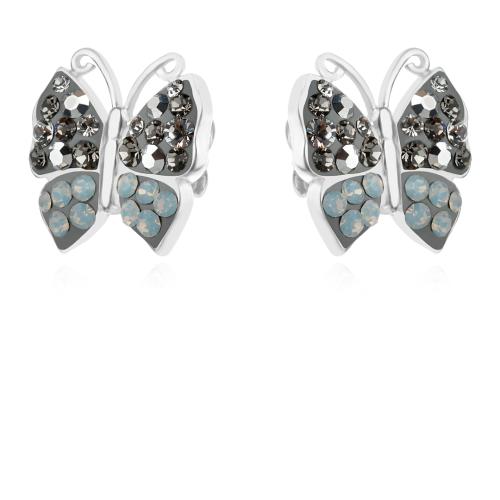 Сребърен комплект Пеперуди с кристали от Sw® Silver SHade