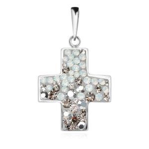 Сребърен Медальон С Кристали От Sw® SM219 Silver Shade
