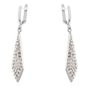 Сребърни обеци с кристали от Sw® SO104 Crystal