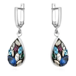 Сребърни обеци Daniela с кристали От Sw® Crystal