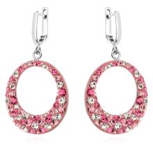 Сребърен Комплект Обеци И Медальон С Кристали От Sw® SKM106 Rose Shade