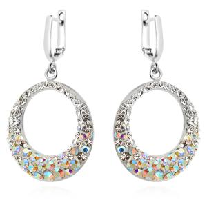 Сребърни обеци  с кристали От Sw® SO106