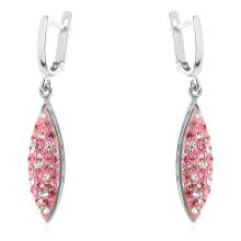 Сребърен комплект обеци и медальон с кристали от Sw® Rose Shade