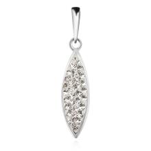 Сребърен комплект обеци и медальон с кристали от Sw® Crystal