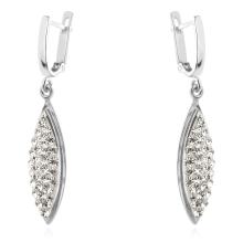 Сребърен комплект обеци и медальон с кристали от Sw® Crystal