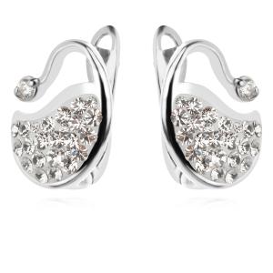 Сребърни обеци  с кристали От Sw® SO113