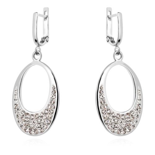 Сребърни обеци с кристали от Sw® SO122