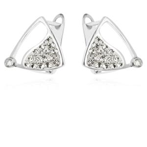Сребърни обеци с кристали от Sw® SO125 Crystal