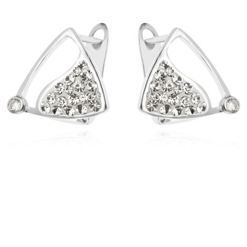 Сребърни обеци с кристали от Sw® SO125 Crystal