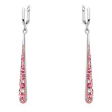 Сребърен комплект обеци и медальон с кристали от Sw® SKM138 Rose Shade