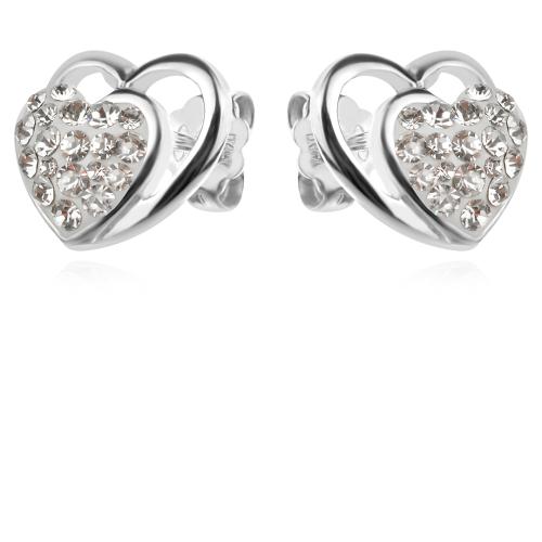 Сребърни обеци с кристали от Sw® SO145 Crystal