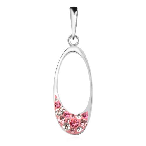 Сребърен медальон Guadalupe с кристали от Sw® Rose Shade