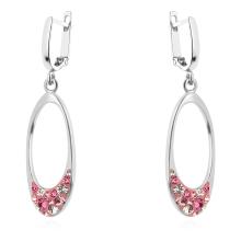 Сребърен комплект Guadalupe обеци и медальон с кристали от Sw® Rose Shade