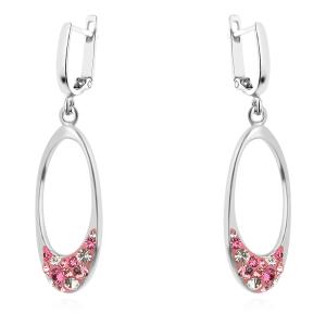 Сребърни обеци Guadalupe с кристали от Sw® Rose Shade