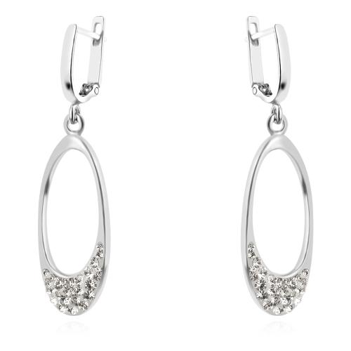 Сребърни обеци Guadalupe с кристали от Sw® Crystal