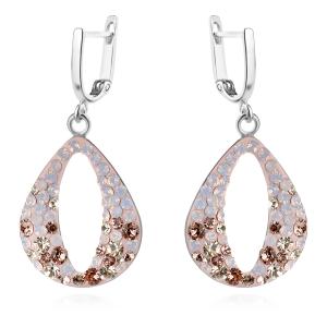 Сребърни обеци с кристали от Sw® SO333 Marilyn