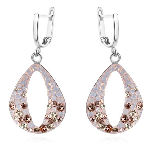 Сребърни обеци с кристали от Sw® SO333 Marilyn