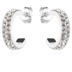 Сребърни обеци с кристали от Sw® SO347