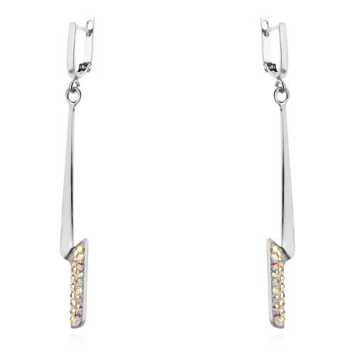 Сребърни Обеци Гръмотевица С Кристали От Sw® AB Crystal