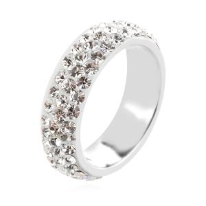 Сребърен пръстен с кристали от Sw® Mila Crystal