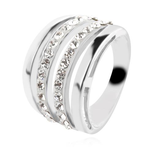 Сребърен пръстен с кристали от Sw®  SP690 Crystal