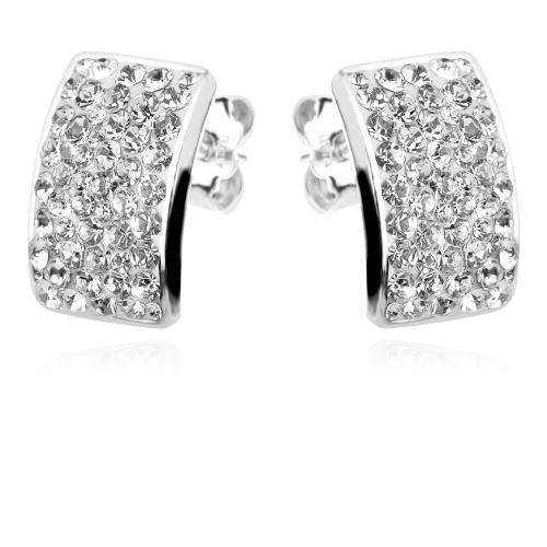 Сребърен Комплект Обеци И Медальон С Кристали От Sw® SKM126 Crystal