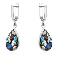 Сребърен комплект Daniela обеци и медальон с кристали от Sw® Color Drops