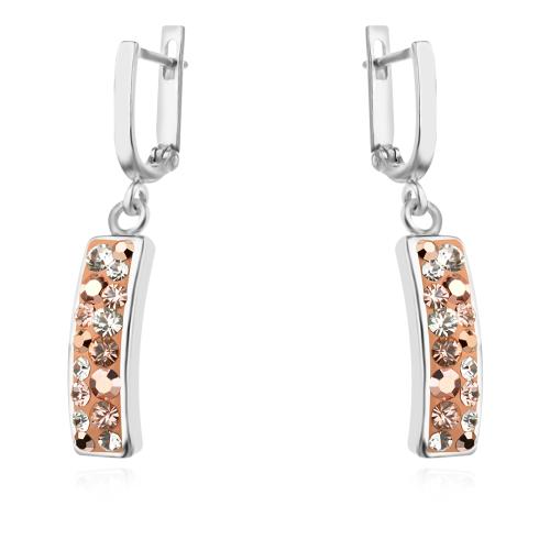 Сребърен комплект обеци и медальон с кристали от Sw® SKM114