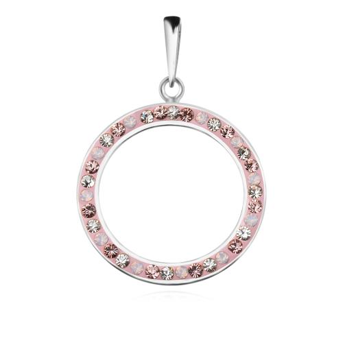 Сребърен комплект обеци и медальон с кристали от Sw® SKM128 Marylin