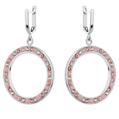 Сребърен комплект обеци и медальон с кристали от Sw® SKM128 Marylin