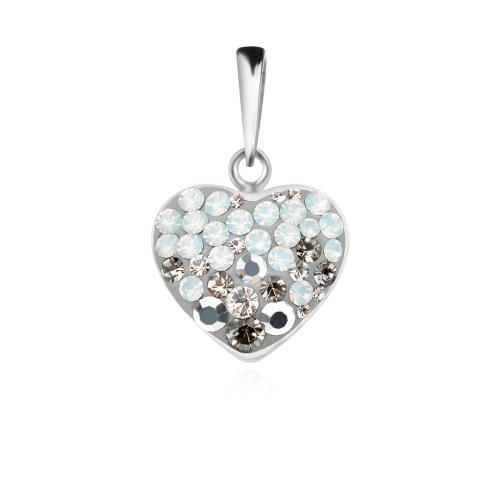 Сребърен Комплект Обеци И Медальон С Кристали От Sw® SKM152 Silver SHade