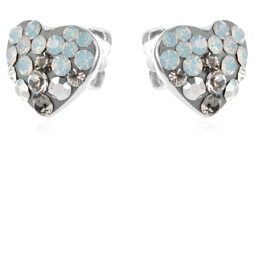 Сребърен Комплект Обеци И Медальон С Кристали От Sw® SKM152 Silver SHade