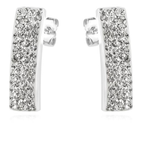 Сребърен комплект обеци и медальон с кристали от Sw® SKM155 Crystal