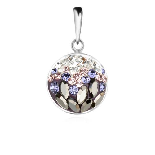 Сребърен Комплект Обеци И Медальон С Кристали От Sw® SKM121 Corsette