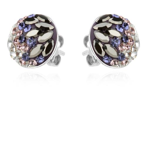 Сребърен Комплект Обеци И Медальон С Кристали От Sw® SKM121 Corsette