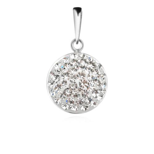 Сребърен Комплект Обеци И Медальон С Кристали От Sw® SKM121 Crystal 