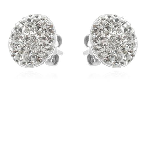 Сребърен Комплект Обеци И Медальон С Кристали От Sw® SKM121 Crystal 