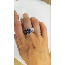 Сребърен пръстен с кристали от Sw® SP648
