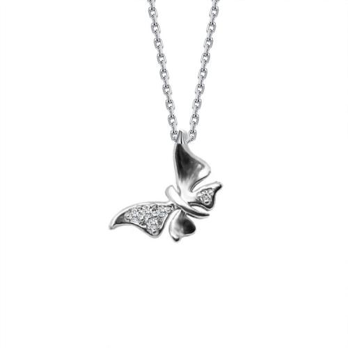 Сребърно колие Butterfly