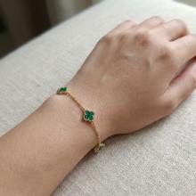 Златна гривна Green Versay