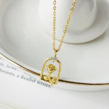Сребърно колие Golden Rose
