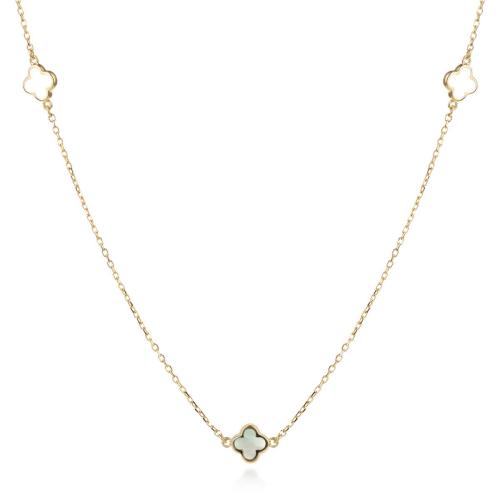 Златно колие White Clover