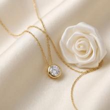 Златно колие Нежен Циркон