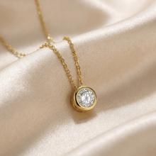 Златно колие Нежен Циркон