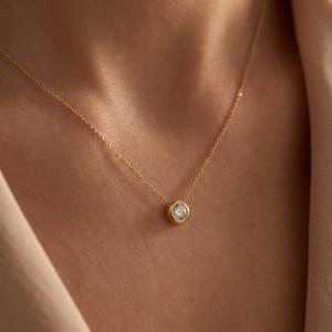 Златно колие Нежен Циркон