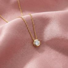 Златно колие Нежен Циркон