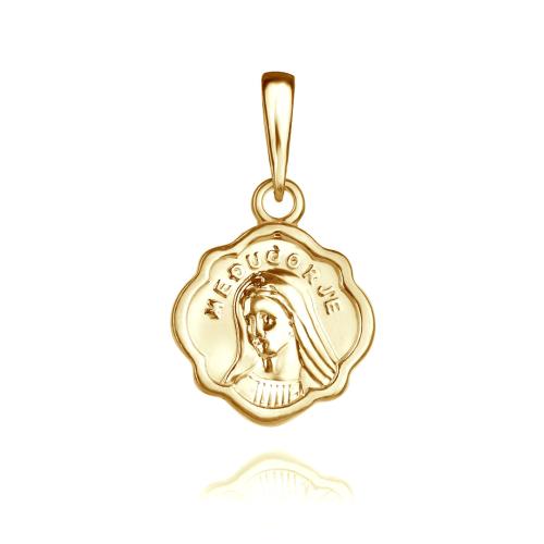 Златен медальон с лика на Света Богородица