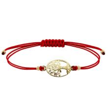 Гривна с червен конец и златен елемент Дървото на живота