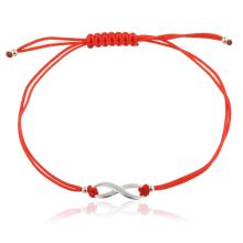 Гривна с червен конец и сребърен елемент безкрайност В93S Гривна с червен конец и сребърен елемент безкрайност В93S
